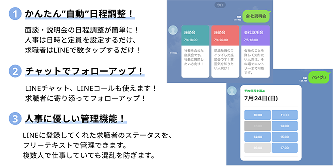 採用チャット&管理『コネコ』